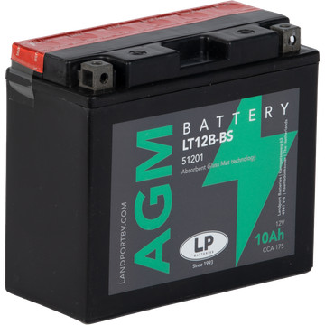 Landport AGM 10Ah 175A Bal+ Motorakkumulátor (AGM-LT12B-BS)