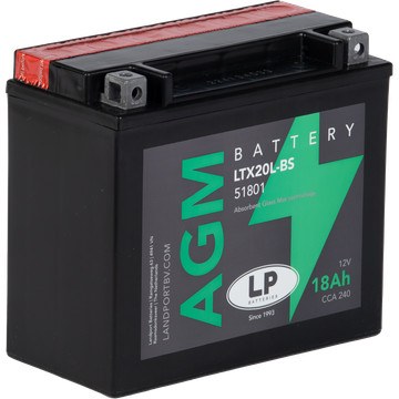 Landport AGM 18Ah 250A Bal+ Motorakkumulátor (AGM-LTX20L-BS)