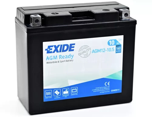 Exide AGM Ready 10Ah 160A Bal+ Motorakkumulátor (AGM12-10.5)