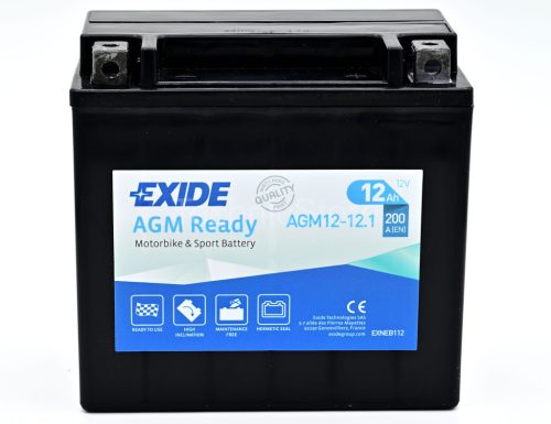 Exide AGM Ready 12Ah 200A Jobb+ Motorakkumulátor (AGM12-12.1)