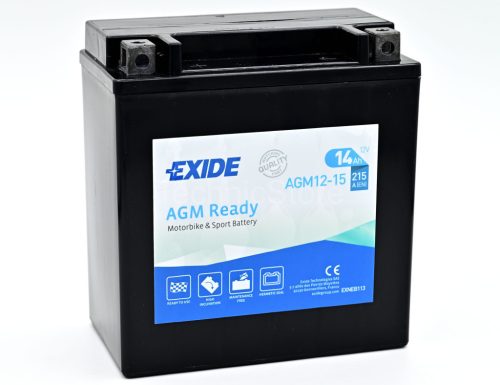Exide AGM Ready 14Ah 215A Bal+ Motorakkumulátor (AGM12-15)