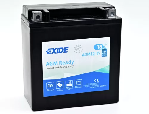 Exide AGM Ready 18Ah 230A Bal+ Motorakkumulátor (AGM12-17)