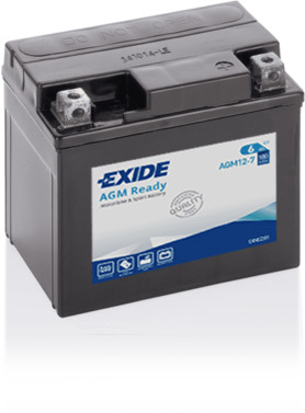 Exide AGM Ready 6Ah 100A Jobb+ Motorakkumulátor (AGM12-7)
