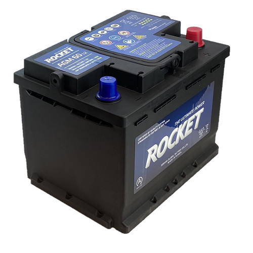 Rocket AGM 62Ah 680A Jobb+ Akkumulátor (AGM60L2)