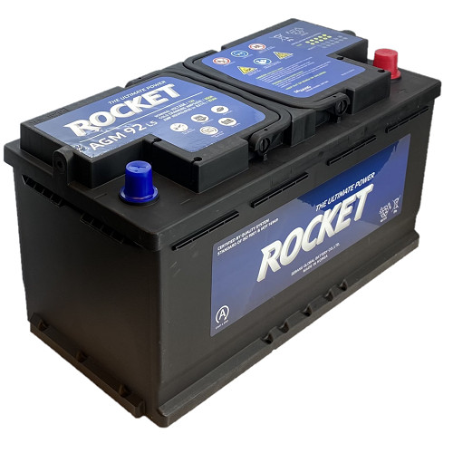 Rocket AGM 92Ah 850A Jobb+ Akkumulátor (AGM92L5)