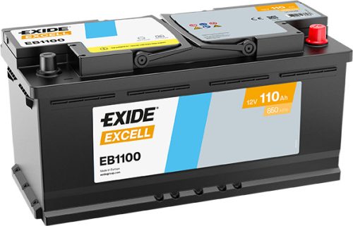 Exide Excell 110Ah 850A Jobb+ Akkumulátor (EB1100)