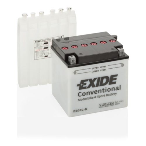 Exide Conventional 30Ah 300A Jobb+ Motorakkumulátor (EB30L-B)