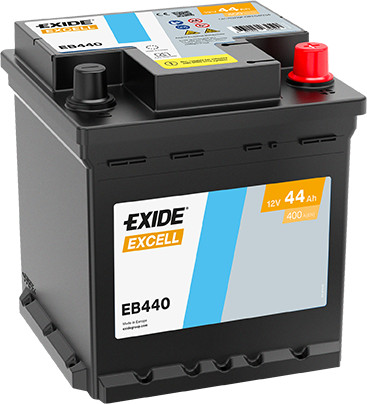 Exide Excell 44Ah 400A Jobb+ Akkumulátor (EB440)