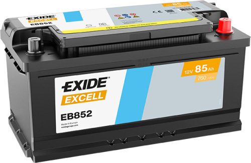 Exide Excell 85Ah 760A Jobb+ Akkumulátor (EB852)