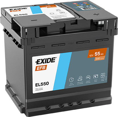 Exide EFB 55Ah 480A Jobb+ Akkumulátor (EL550)
