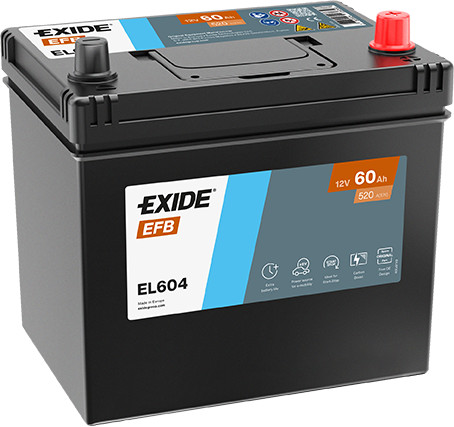 Exide EFB 60Ah 520A Jobb+ Akkumulátor (EL604)