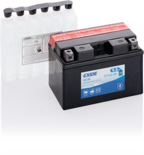 Exide AGM 5.9Ah 130A Bal+ Motorakkumulátor (ET12A-BS)