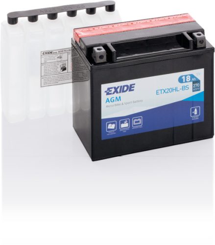 Exide AGM 18Ah 270A Jobb+ Motorakkumulátor (ETX20HL-BS)