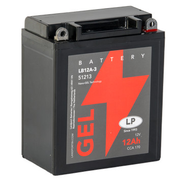 Landport GEL 12Ah 180A Jobb+ Motorakkumulátor (GEL-LB12A-3)