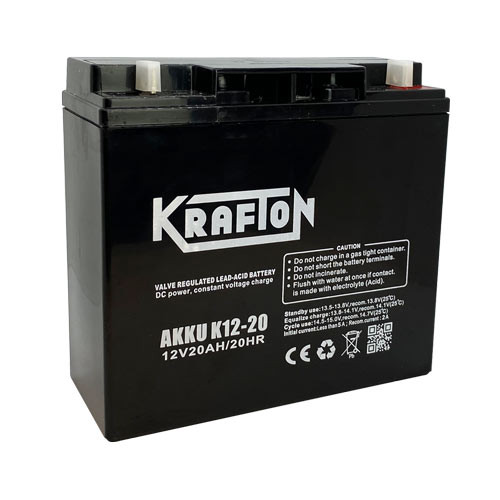 Krafton VRLA 20Ah Jobb+ Akkumulátor (K12-20)
