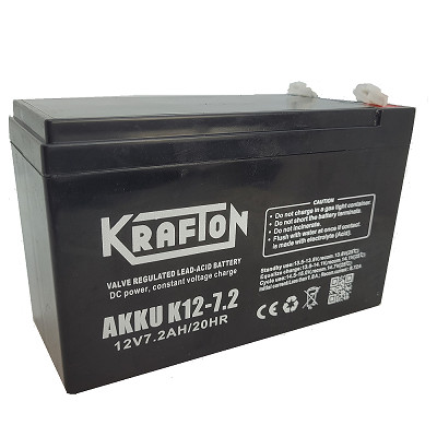 Krafton VRLA 7.2Ah Bal+ Akkumulátor (K12-7-2)