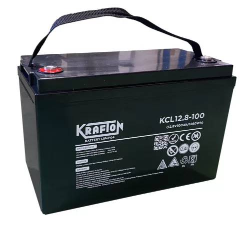Krafton Lítium LiFePO4 100Ah Bal+ Akkumulátor (KCL12-8-100-ND)