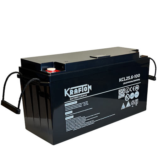 Krafton Lítium LiFePO4 100Ah Bal+ Akkumulátor (KCL25-6-100)