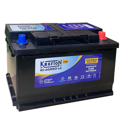 Krafton AGM 80Ah 800A Jobb+ Akkumulátor (KS-AGM80-L4)
