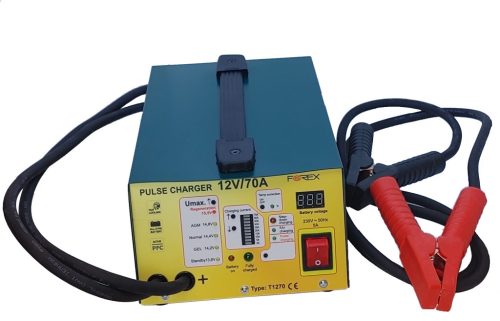 Akkumulátortöltő 12V 70A, 3 m-es töltővezetékkel