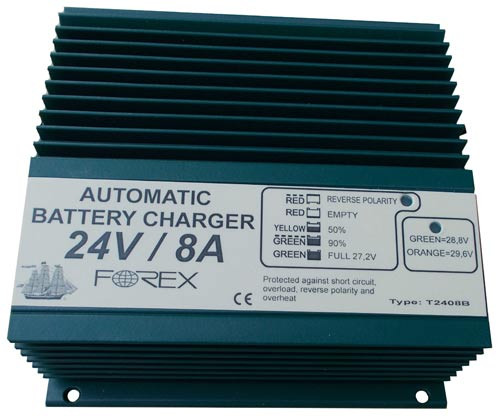 Akkumulátortöltő 24V 8A
