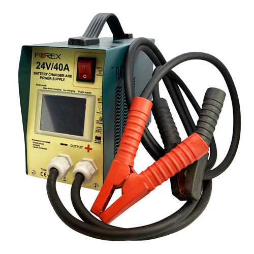 Akkumulátortöltő 24V/40A, érintőképernyős