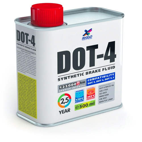 DOT-4 fekfolyadek, 0,5 liter