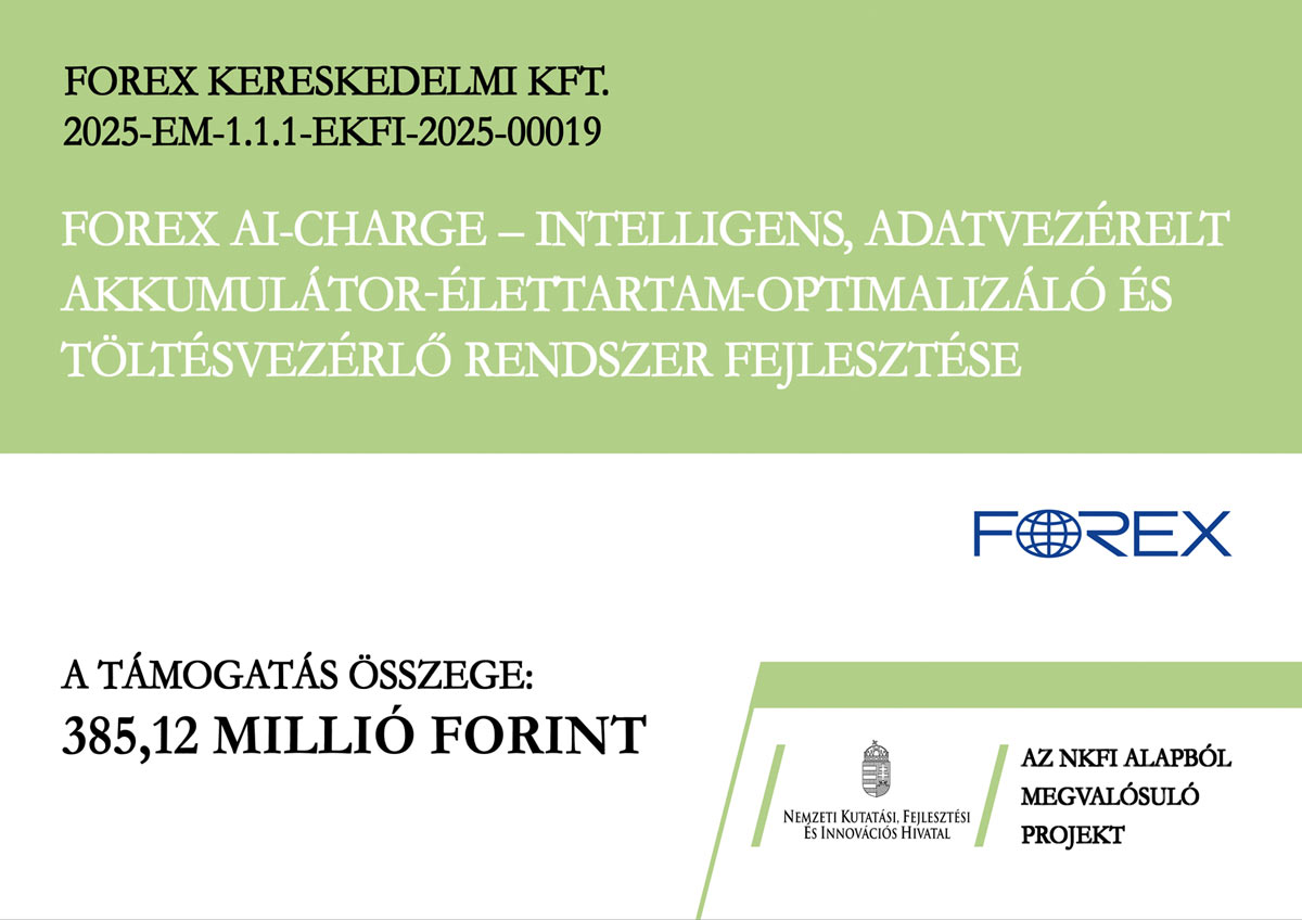 NKFI Projekt - FOREX Kereskedelmi Korlátolt Felelősségű Társaság