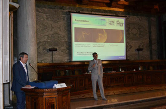 Isakov előadása a xado revitalizant hatásairól a Nápolyi konferencián 